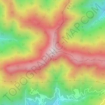 Mount Yatsura topographic map, elevation, terrain