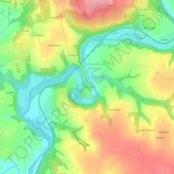 La Couarde topographic map, elevation, terrain