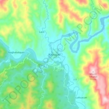 Kabugao topographic map, elevation, terrain