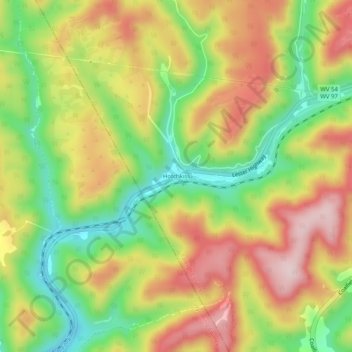 Hotchkiss topographic map, elevation, terrain