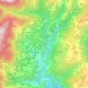 Sermanha topographic map, elevation, terrain