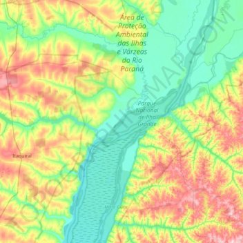 Ilha Bela topographic map, elevation, terrain