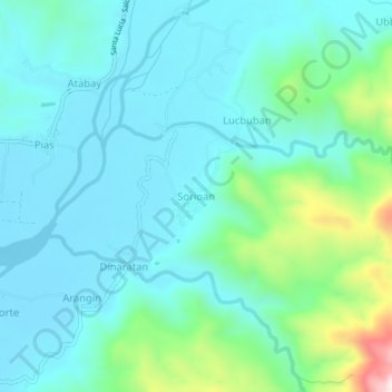 Sorioan topographic map, elevation, terrain