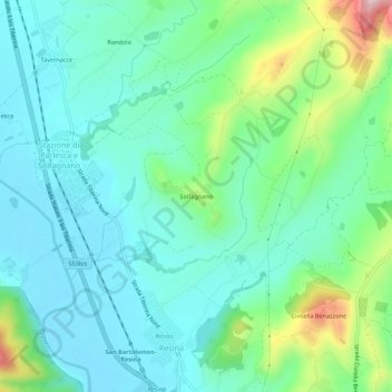 Solfagnano topographic map, elevation, terrain