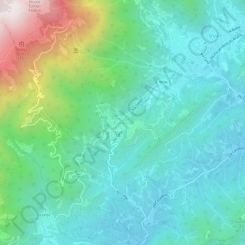 Combài topographic map, elevation, terrain