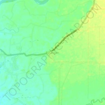 Batangan topographic map, elevation, terrain