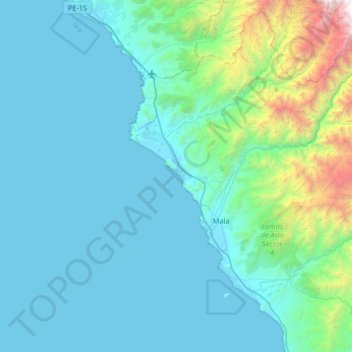 Las Tres Marías topographic map, elevation, terrain
