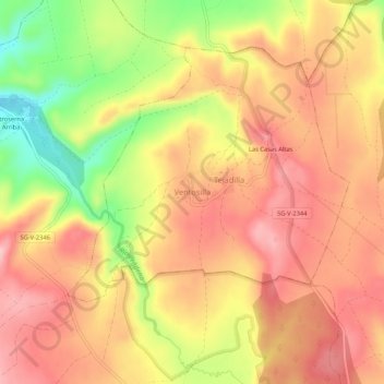 Ventosilla topographic map, elevation, terrain