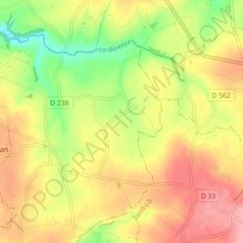 La Groudière topographic map, elevation, terrain