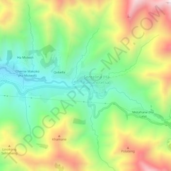 'Moteng topographic map, elevation, terrain