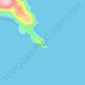 Bald Head topographic map, elevation, terrain