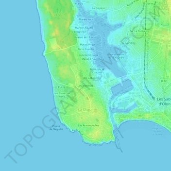 Les Marchais topographic map, elevation, terrain