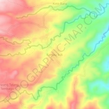 Rantau Suli topographic map, elevation, terrain
