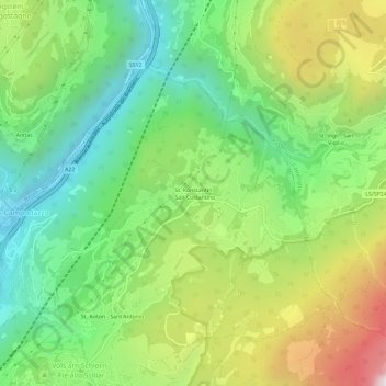 St. Konstantin topographic map, elevation, terrain