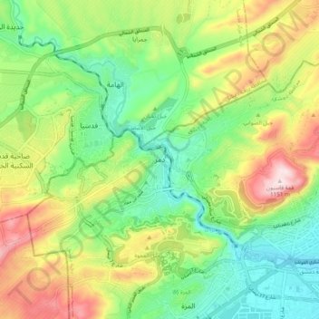 Dummar topographic map, elevation, terrain