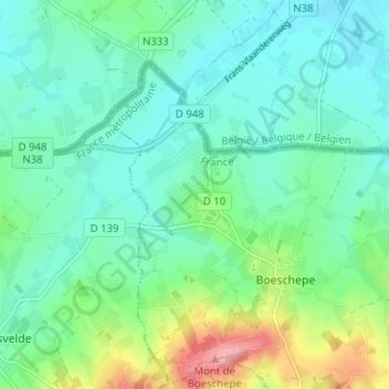Steen Acker topographic map, elevation, terrain