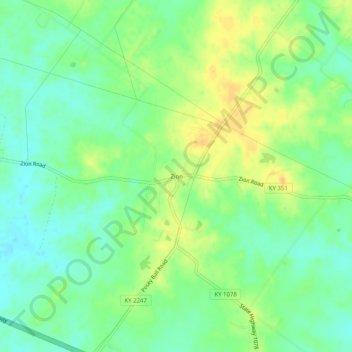 Zion topographic map, elevation, terrain