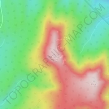 Mont Lyall topographic map, elevation, terrain