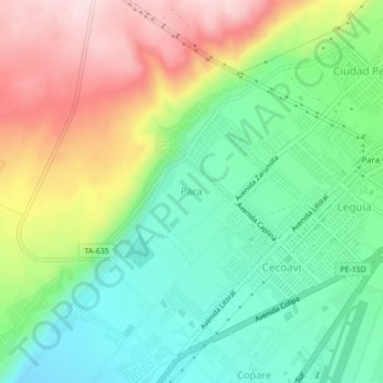 Para topographic map, elevation, terrain