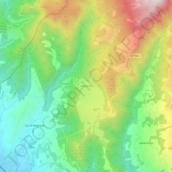 Messena topographic map, elevation, terrain