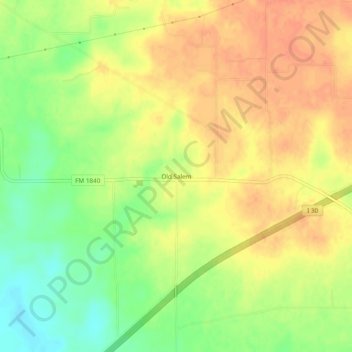 Old Salem topographic map, elevation, terrain