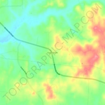Eighty Eight topographic map, elevation, terrain