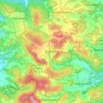 Stierberg topographic map, elevation, terrain