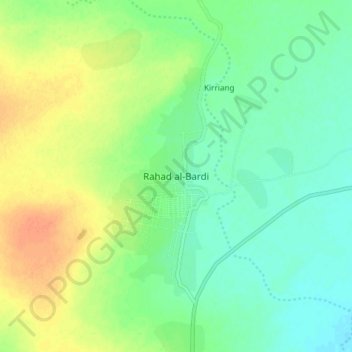 Rahad al Bardi topographic map, elevation, terrain