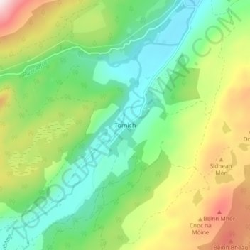 Tomich topographic map, elevation, terrain