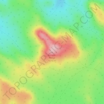 Juniper Ridge topographic map, elevation, terrain