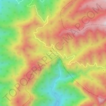 Kudpan topographic map, elevation, terrain