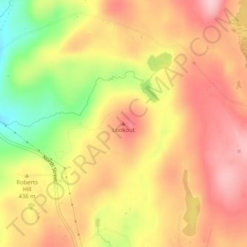 Lookout topographic map, elevation, terrain