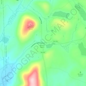 Orson topographic map, elevation, terrain