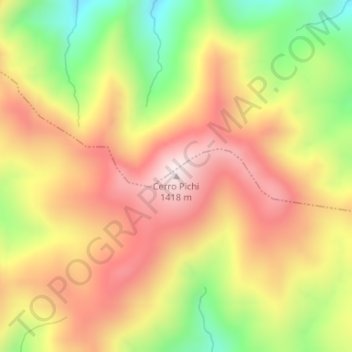 Cerro Pichi topographic map, elevation, terrain