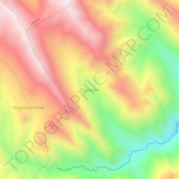 Occoran topographic map, elevation, terrain