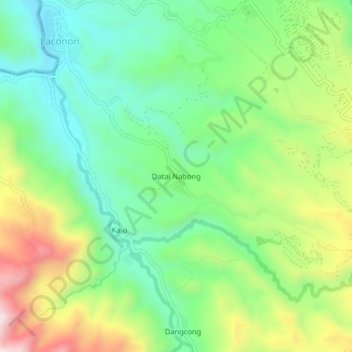 Datal Nabong topographic map, elevation, terrain