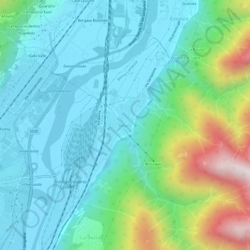 Beura topographic map, elevation, terrain