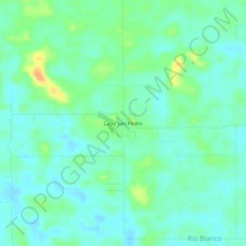 Lago San Pedro topographic map, elevation, terrain