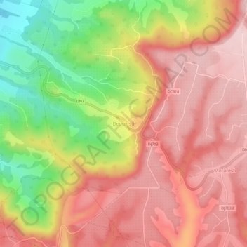 Dedulești topographic map, elevation, terrain