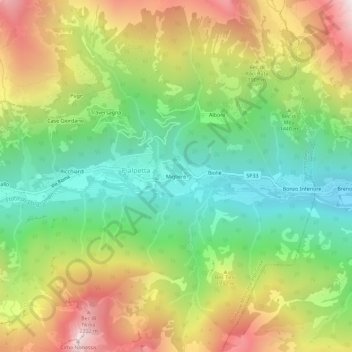 Migliere topographic map, elevation, terrain