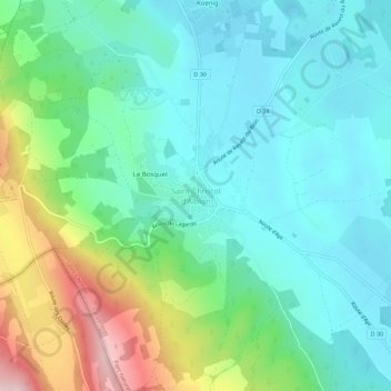 Saint-Christol d'Albion topographic map, elevation, terrain