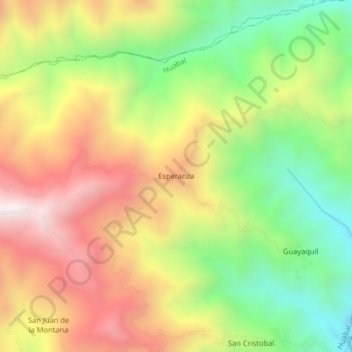 Esperanza topographic map, elevation, terrain