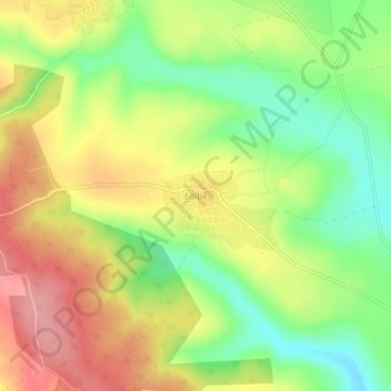 Eqîbê topographic map, elevation, terrain