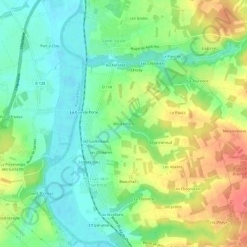 Montvollant topographic map, elevation, terrain