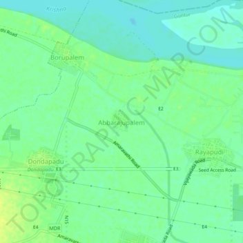 Abbarajupalem topographic map, elevation, terrain