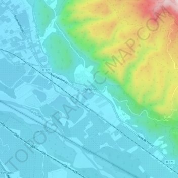 L'Aumône topographic map, elevation, terrain