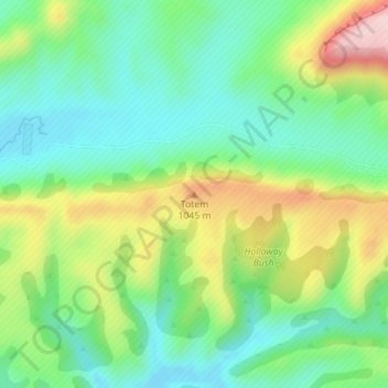 Totem topographic map, elevation, terrain