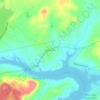 Laguna Vista topographic map, elevation, terrain