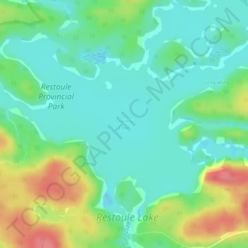 Stormy Lake topographic map, elevation, terrain