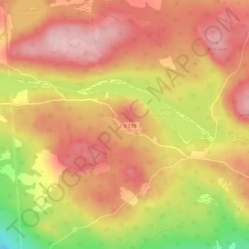 Kölsjön topographic map, elevation, terrain